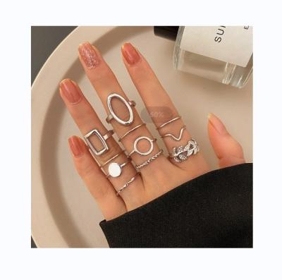 China Ladies Gold Rings Girls Personality Fashion Hard Hot Selling Minimalist Rings Combine Fashion Jewelry for sale