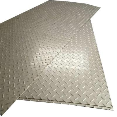 China 304 316 Stainless Checkered Plate Embossed Length 2440mm 3000mm 6000mm for sale