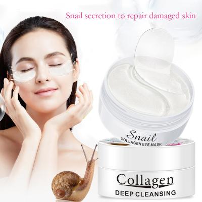 China Private Label Anti-wrinkle Collagen Crystal Eyes Mask For Puffiness Nourishing 2023 Dark Circles Wrinkles Snail Eye Patches for sale