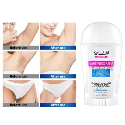 China 2023 Personal Care Effective Whitening Underarm Cream Kojic Acid Body Bleaching Whitening Armpit Knee Balm for sale