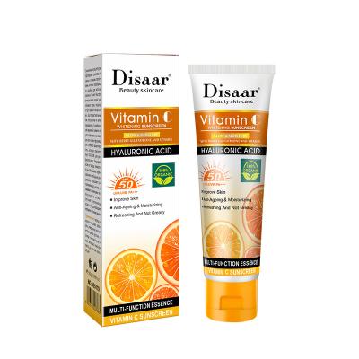 China Wholesale Sunscreen Disaar Face Protection SPF50+++ Organic Vitamin C Instant Whitening Sunscreen Cream for sale