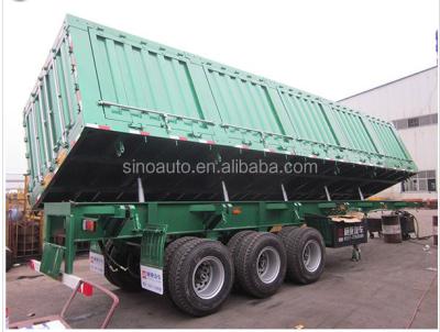 China Truck Trailer 3 Axles Dumper Semi Trailer Side Tipper Semi Trailer 80ton Dump 100ton To Semi Trailer for sale