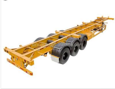 China Skeleton Truck Trailer Container Truck Trailer 3 Axles Type 40 Feet Container Trailer For Sale/40ft Container Haul Chassis for sale