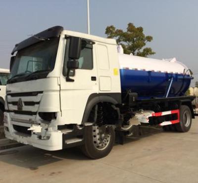 China HOWO 4X2 340HP Vacuum Pump Sewage Suction Tank Truck ZZ1167M4617C for sale