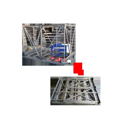 China Collapsible Warehouse Metal Cage Container Food Industry Light Duty Flat Pallet for sale