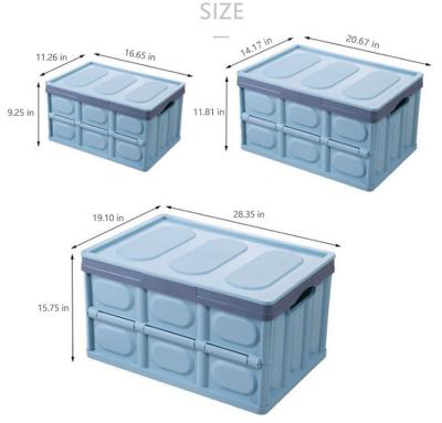 China 30L Plastic Car Trunk Organizer Collapsible Plastic Storage Boxes for sale