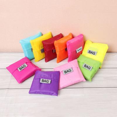 China Purple Yellow Reusable Foldable Shopping Bag 55*35cm Fold Up Grocery Bags for sale