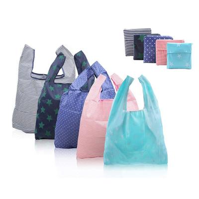 China Waterproof 210D Reusable Foldable Shopping Bag For Supermarket for sale