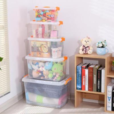 China H85cm Clear Plastic Storage Bins Transparent Stackable Storage Boxes For Toy for sale