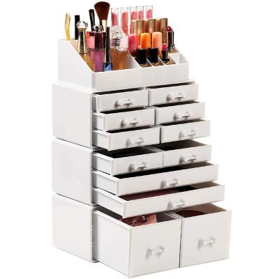 China cajones de acrílico de Acrylic Makeup Storage del organizador del maquillaje de la extra grande del 16In en venta