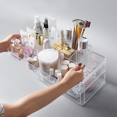 China Compartment Injection Acrylic Makeup Organizer 1-3l en venta