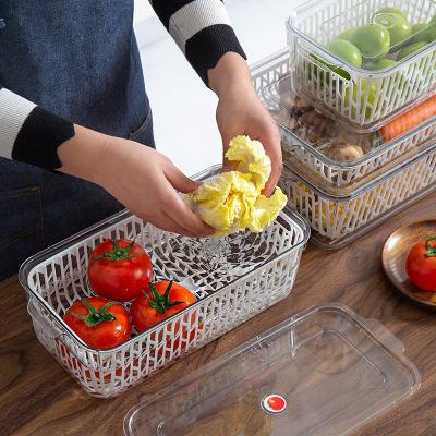 China Sterile Fridge Organization Bins PET Plastic Kitchen Organizer for sale