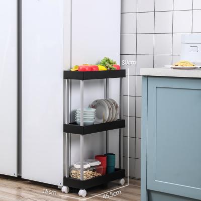 China Küchen-Speicher des Kristall-98.5cm beansprucht Plastikorganisator Shelf Four Layer stark zu verkaufen