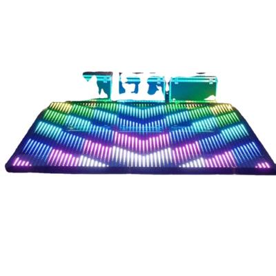 China Wedding Party Event Decor 8x8 Interactive Pixel 50x50cm 50x50cm RGB 3in1 Led Dance Floor For Sale for sale