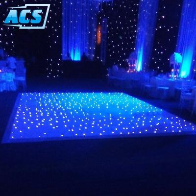 China SMD 5050 LED white/RGB LED acrylic + aluminum star dacing floor for UK wedding market for sale