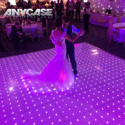 China Cheap Starlit Dance Floor Waterproof Quickly To Assemble Wedding Mirror Infinity Led Dance Floor Wedding Interactive Cable Starlit Dance Floor for sale