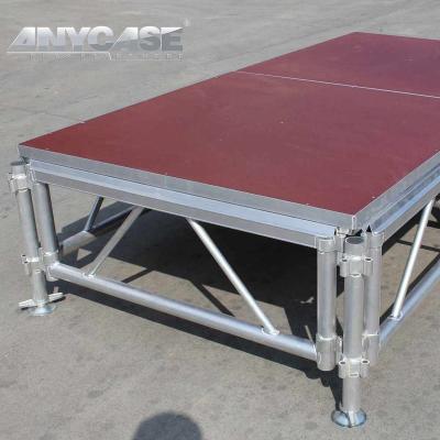 China Aluminum legs hot CE certificated 1x1m easy assemble aluminum outdoor choir whiledale stage for sale