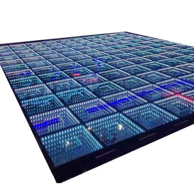 China luxury tempered glass lighted pisos infinity mirror effect led 3d dance floor for wedding party for sale