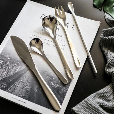 China Disposable Good Quality Restaurant Shining Stainless Steel Spoon And Forks Silverware for sale