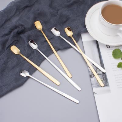 China Disposable Bar Drinking Cocktail Stainless Steel Long Or Short Handle Stirring Spoon for sale