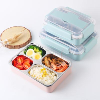 China High Quality Sustainable 304 Stainless Steel Food Container Box Portable Lunch Box for sale