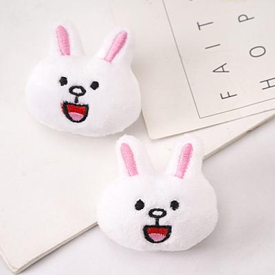 China Cute Mini Cartoon Girl Game Rabbit Brooch Cute Soft Plush Pin Badge Sweater Brooch Cartoon Decorative Toys for sale