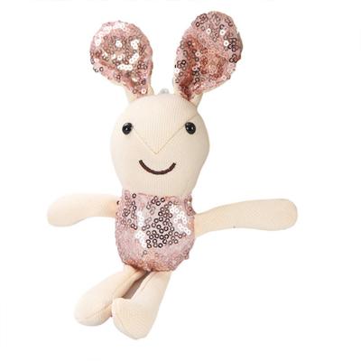 China New Design Excellent Game Quality Vermicelli Plush Bunny Pendant Stuffed Animals China Sequined Kids Toys for sale