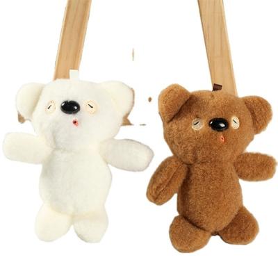 China Wholesale Cute Teddy Bear Keychain Children's Backpack Pendant Stuffed Plush Toy Wholesale Game Backpack for sale