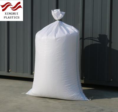 China Security pp woven sack white blank bag for rice/grain/corn/food 25/50KG for sale