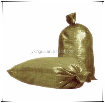 China Polypropylene Moisture Proof Strong Woven Bags , Dark Green Sandbags for sale