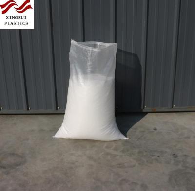 China Food grade 10KG 25KG 50KG food grade transparent PP woven sack rice sack grain sack bag with security for sale