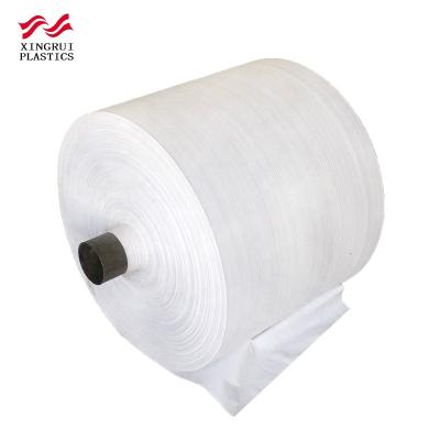 China Strong Durable Woven Polypropylene Fabric In Tubular Roll PP Woven Bag Roll for sale