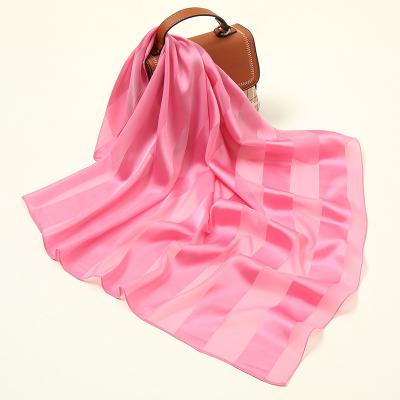 China Muslim Chiffon Towel Newest Chiffon Scarf Clothing Collocation Bag Binding Scarf Universal Monochrome Small Scarf Towel for sale