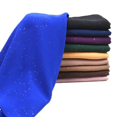 China Muslim Adult Woman Hijab Best Selling Fashion Muslim Monochrome High Quality Border Scarf Chiffon Pearl Shawl 25 Gold Colors for sale