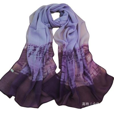 China Newest Scarf Best Selling High Quality Muslim Women's Printed Chiffon Scarves Fashion Georgette Chiffon Shawl Printed Scarf for sale