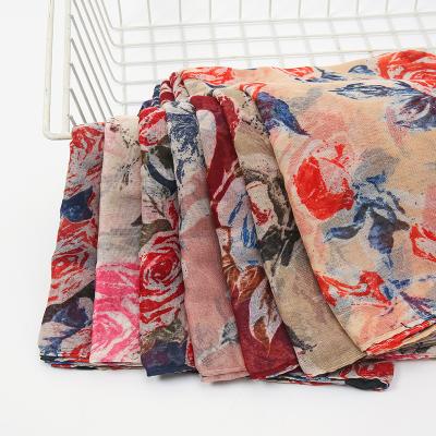 China Newest Scarf Printed Balinese Women's Scarf Fashion Viscose Printed Shawl Muslim Balinese Digital Scarf for sale