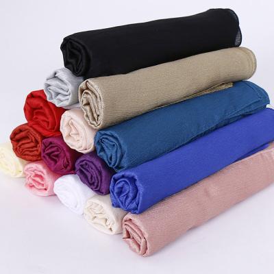 China Wholesale Newest Women's Fashion Silk Scarf Custom Made Muslim Smooth Edge Scarf Shawl Scarf Silk Scarf for sale