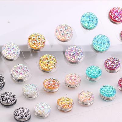 China 2021 Wholesale 18mm Shiny Starry Sky Magnet Simple Strong Thick Strong Fashion Resin 2021 Muslim Female Scarf Buckle Accessories for sale