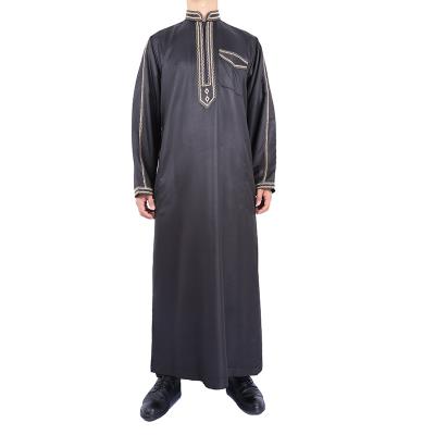 China Wholesale Casual Modern Men's Long Robe Zipper Arab Islamic Style Long Robe Yiwu Middle East Indonesia North America Nigerian Worship Dress for sale