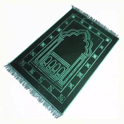 China Newest Manufacturers Wholesale Islamic Muslim Pure Color Scarf Printed Prayer Rug Prayer Mat Buddhist Worship Carpet for sale