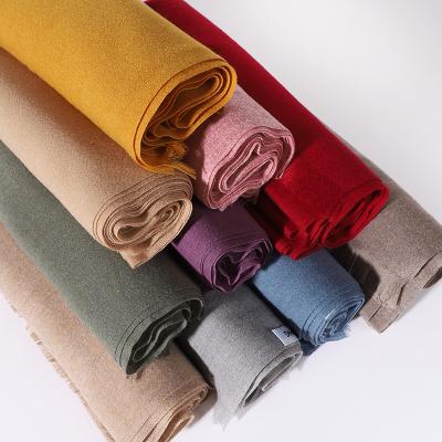 China Newest Autumn and Winter Fashion Women's Cashmere Scarf Solid Color Plain Tassel Warm Imitation Shawl for sale