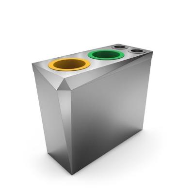 China Stored Outdoor Ashtray Public Waste Bin Waste Bin Stainless Steel Metal Trash Can for sale