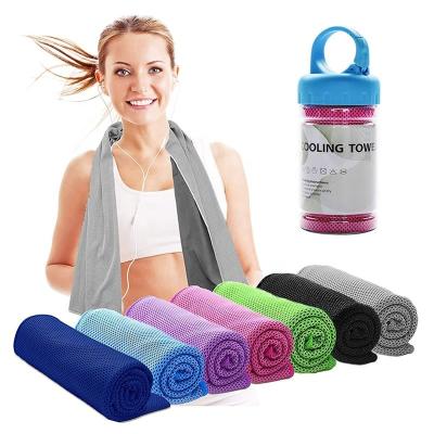 China QUICK-DRY Sweat Exercise High Quality Stock Refreshing Custom Gym Fitness Cooling Sport Towel Microfiber Sports Towel for sale