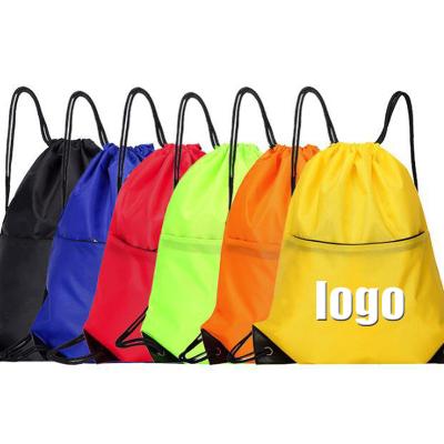 China Draw String Bag Promotional Waterproof String Backpacks Polyester Custom Draw String Bag Fitness Draw String Backpack for sale