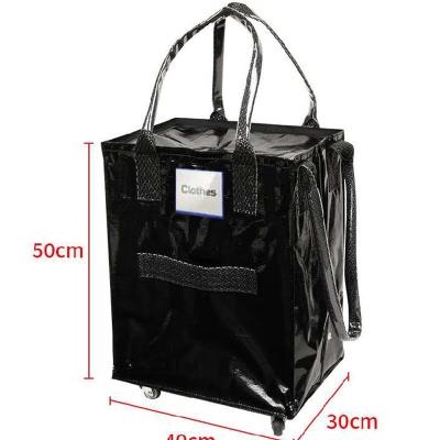 China Nonprofit Organizations Foldable Shopping Waterproof Travel Out Side Plane Duffle Collapsible Trolley Bags Reusable Utility Large Huge Bag with Wheels for sale