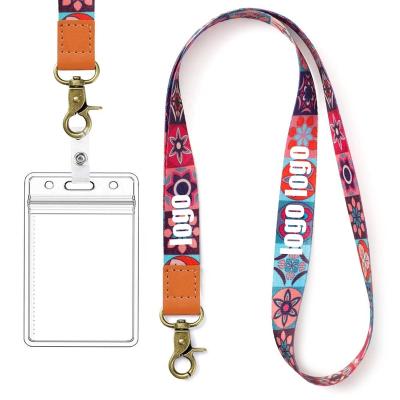 China Pomotional Gift No Minimum Order Custom Printed Cheapest Lanyard Completely Case School Customize Key Lanyard With Id Holder Card for sale