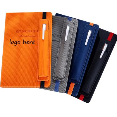 China Belt and pen holder Luxury Custom Printing A5 Pastel Hardcover Dotted Notebook custom logo with pen set for sale