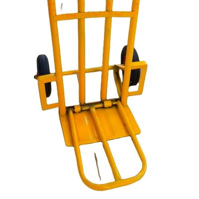 China Tools Hand Truck Kuwait Tool Car Two Wheels Yellow Orange Color Heavy Loading Stainless Hot Sale 250KG Hand Truck/Hand Trolley for sale