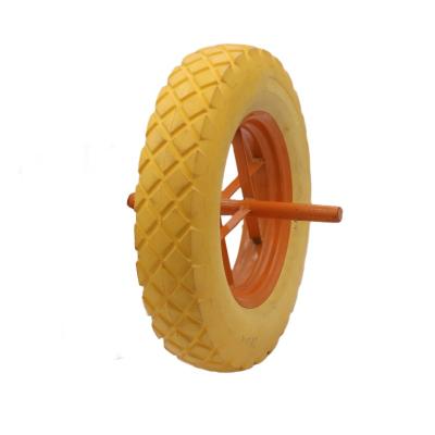 China 4.00-8 PU Africa Wheelbarrows Heavy Duty Wheel Solid PU Tire for sale