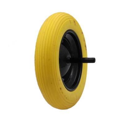 China Solid PU Puncture Proof Good Quality 3.50-8 Wheelbarrow Wheel PU Tire for sale